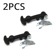 2PCS Hood Hold Down Latch Kit with Steel Mount & Rubber Easy Grip Handle