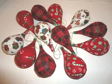 Fabric Wrapped Christmas Ornaments Bowl Fillers (Handmade)
