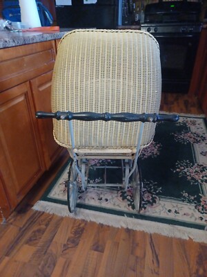 Vintage 1930s Antique Victoria Wicker Baby Carriage | eBay