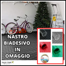 TAPPETO ANTISCIVOLO IN GOMMA ROTOLO BOLLATO COPRIPAVIMENTO PVC NERO ROSSO VERDE