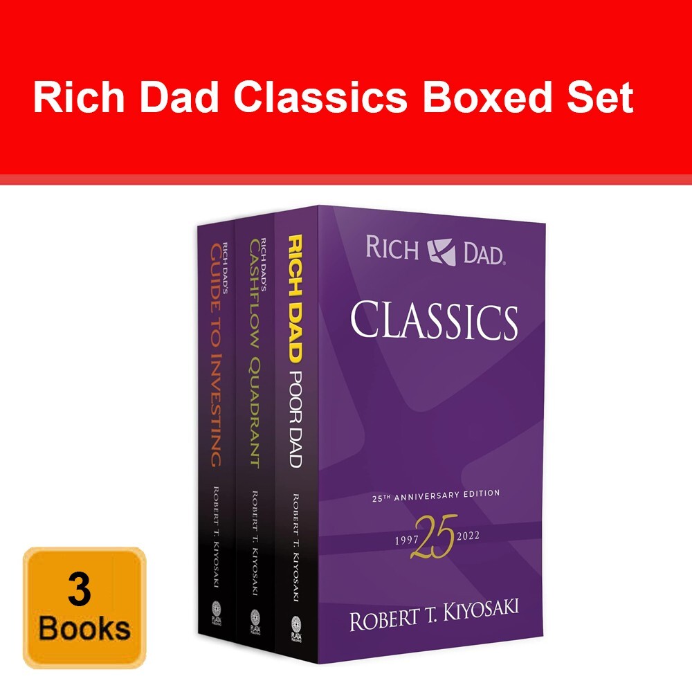 Rich Dad Classics Boxed Set by Robert T. Kiyosaki 3 Books Rich Dad Poor Dad