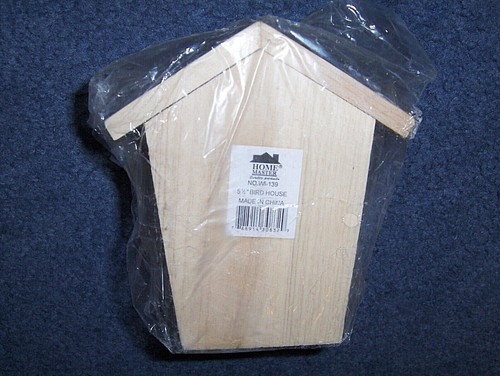 HOME MASTER 5 1/2" WOODEN BIRD HOUSE **FREE SHIPPING** - Picture 2 of 6