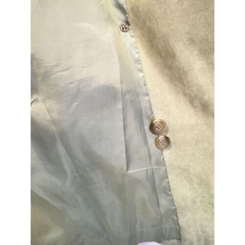 Gallery Mens Double-Breasted Coat XL Beige Tan Plaid Lining - Picture 8 of 13