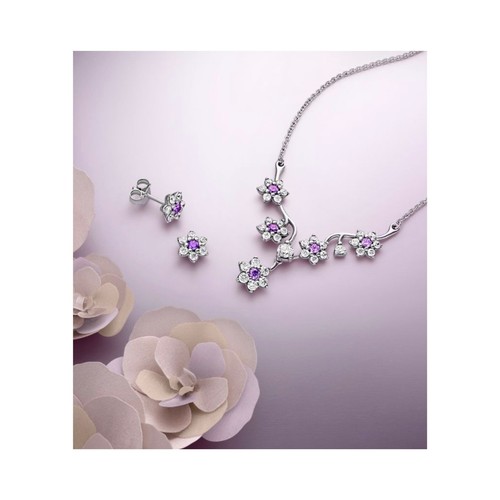 PANDORA necklace with purple zirconia 