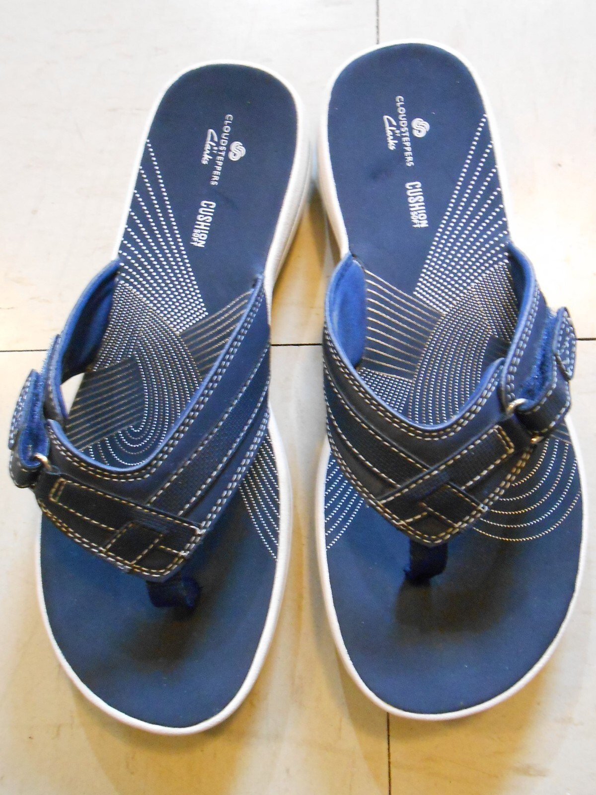 clarks navy blue sandals