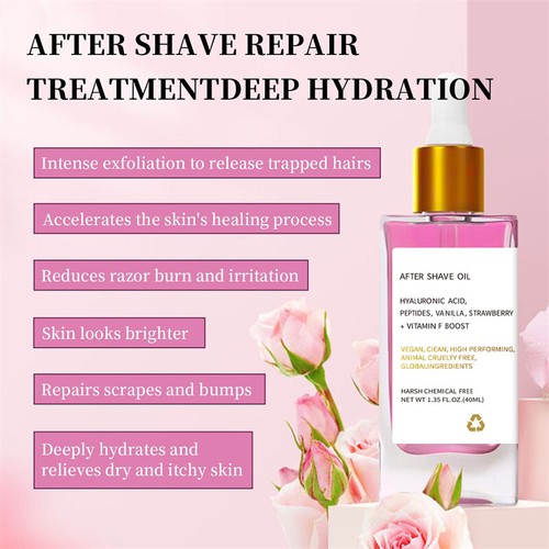 Beauty Strawberry Vanilla After Shave Oil for Smooth Skin Post Shave 1-5pc - Picture 14 of 19