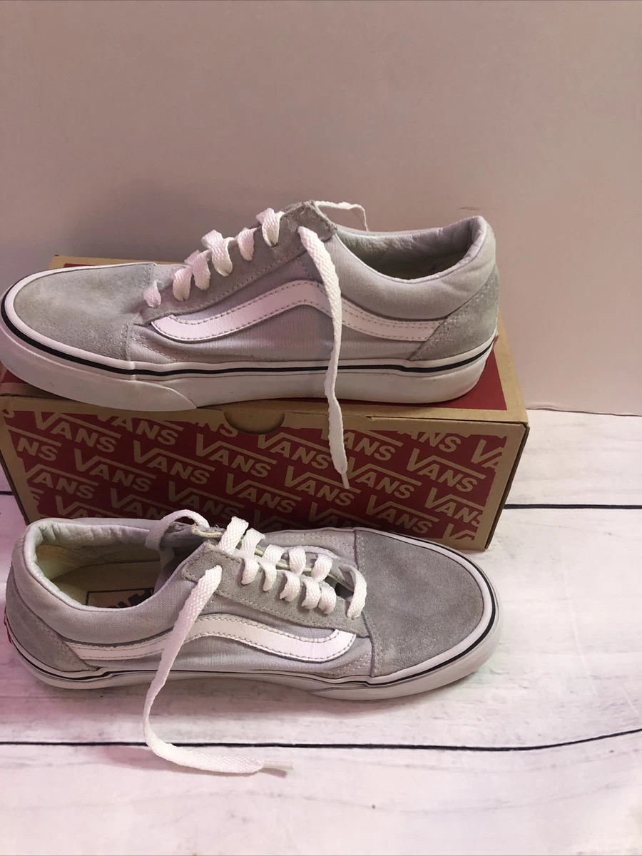 Vans old skool gray dawn clearance & true white womens shoes