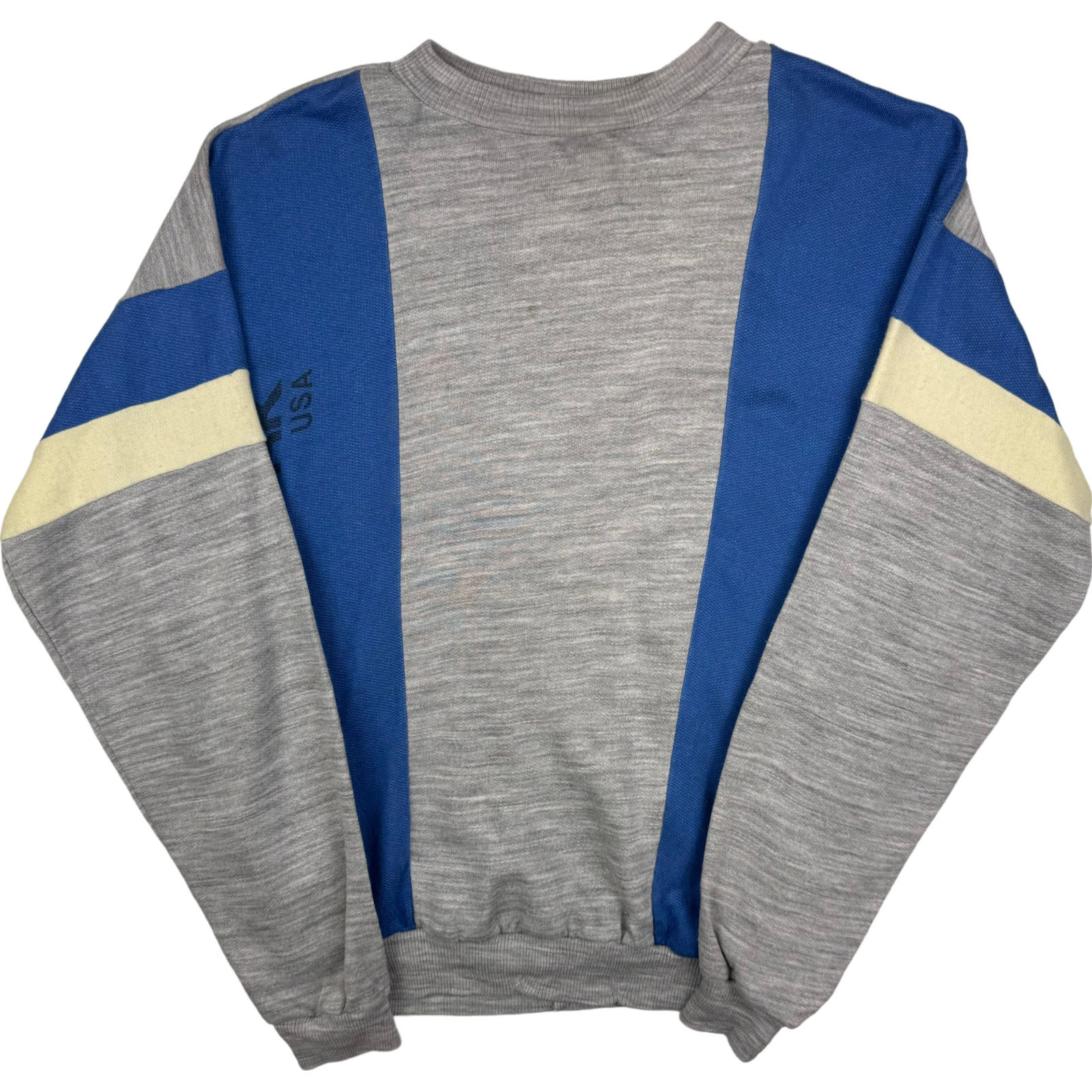 Vintage 80's New York USA Crew Neck Sweatshirt Medium Blue Grey
