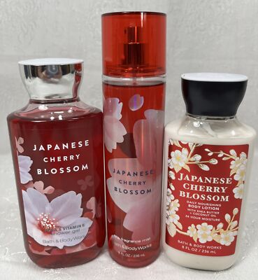 Bath and Body Works Japanese Cherry Blossom 3 Pc Set Mist Bath and Body Works Japanese Cherry Blossom 3 Pc Set Mist