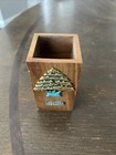 Vintage Lebanese 3D Pen Holder Dry Vase Art Patina Gold Tree Design 4” Tall — photo 1
