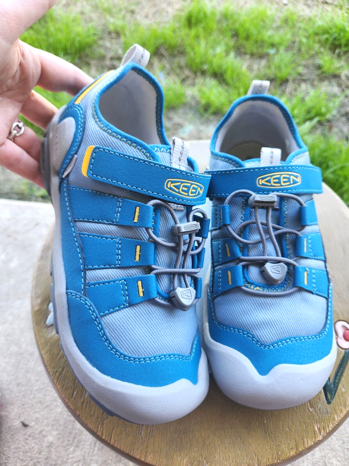 Sneaker Keen Knotch Hollow "Blu Grigio Giallo" NUOVISSIMA GS 5Y