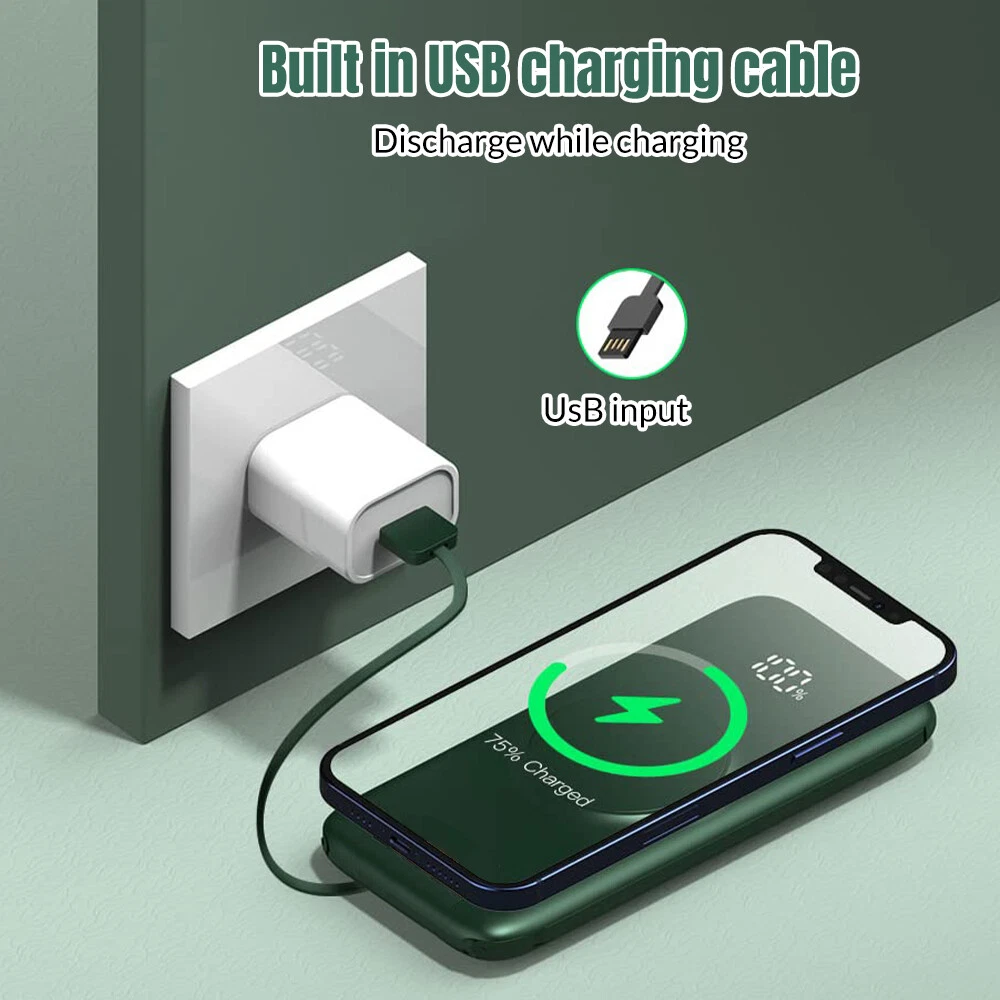 20000mAh Solar Wireless Power Bank Portable Phone Charger  