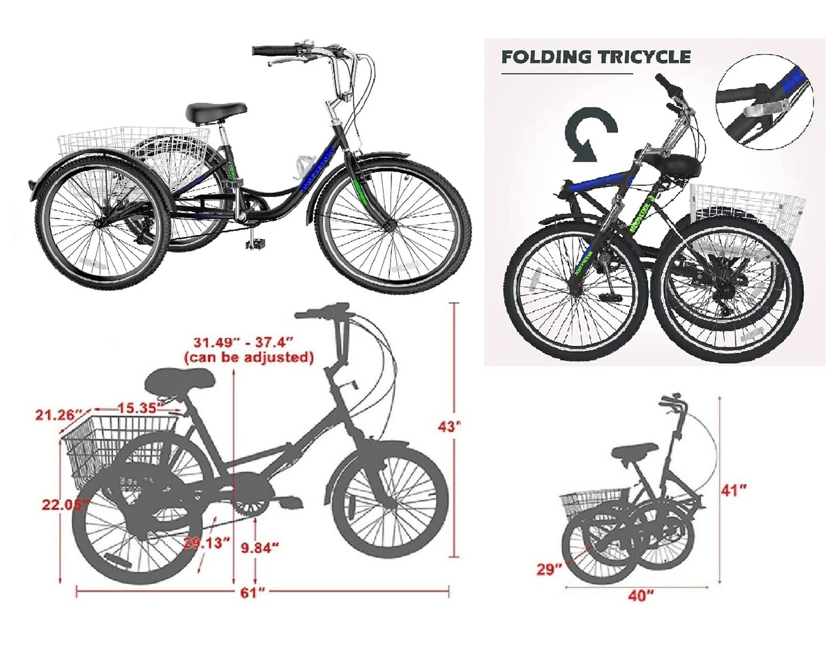 24 folding tricycle new arrivals