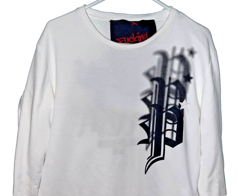 PHILIPP PLEIN “F--King Fresh” Logo Sudadera XL Pullover Suéter RARO PRECIO DE VENTA SUGERIDO POR EL FABRICANTE $756 Foto 4 de 4