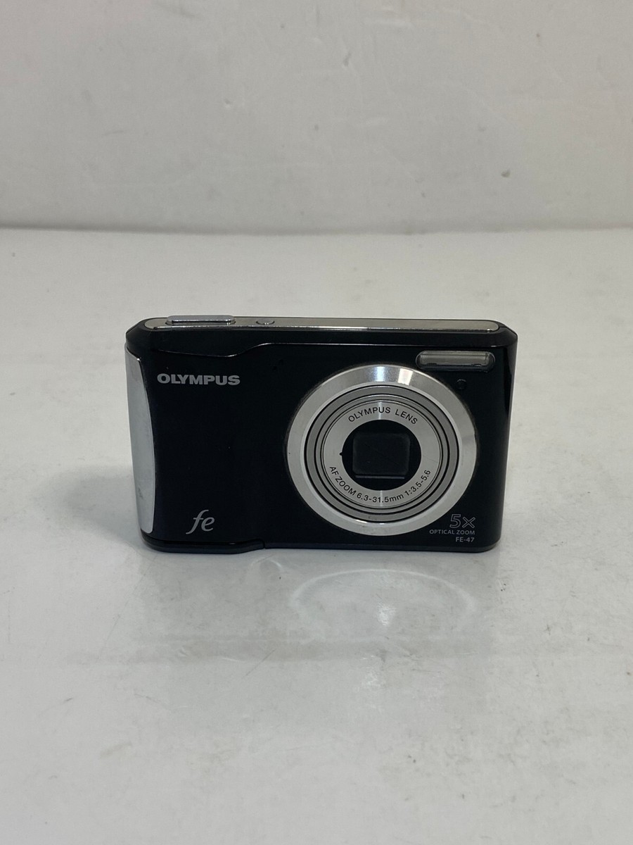 🌊 Olympus Digital Camera FE-47 12.0MP Black Tested WORKS