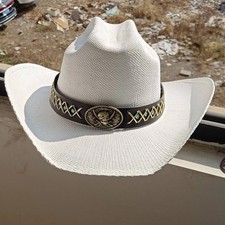 Cowboy Straw Hat Men Women Stiff Wide Brim Western Summer Sun Jazz Sombrero