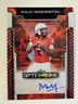 MALIK WASHINGTON 2025 Leaf Optichrome Football Red Lava AUTO #/2 Nice