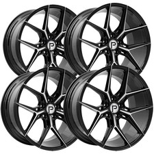 Set Of 4 Pinnacle P204 Splendent 20x8.5 5x4.5 35mm Blackmilled Wheels Rims