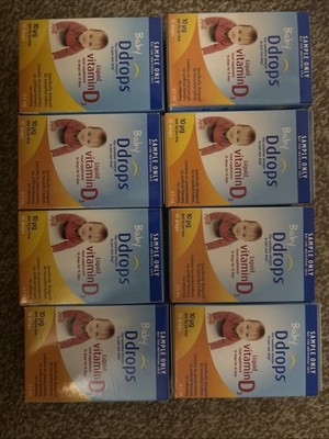 Baby Ddrops flüssiges Vitamin D3 Nahrungsergänzungsmittel 10 Ug 400 IE 15 Tropfen 8 versiegelte Flaschen,