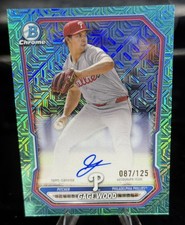 2026 Bowman Chrome Gage Wood Rookie Auto Aqua Mojo Refractor Limited /125