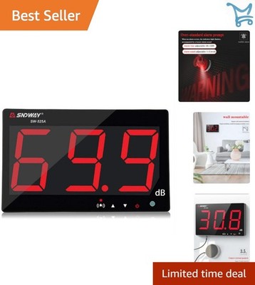 Digital Sound Level Meter 30-130dB Noise Decibel Analyzer with LCD Wall Mount