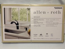 allen  roth Mullen Matte Black Single Handle Deck-mount Pull-out Kitchen Faucet