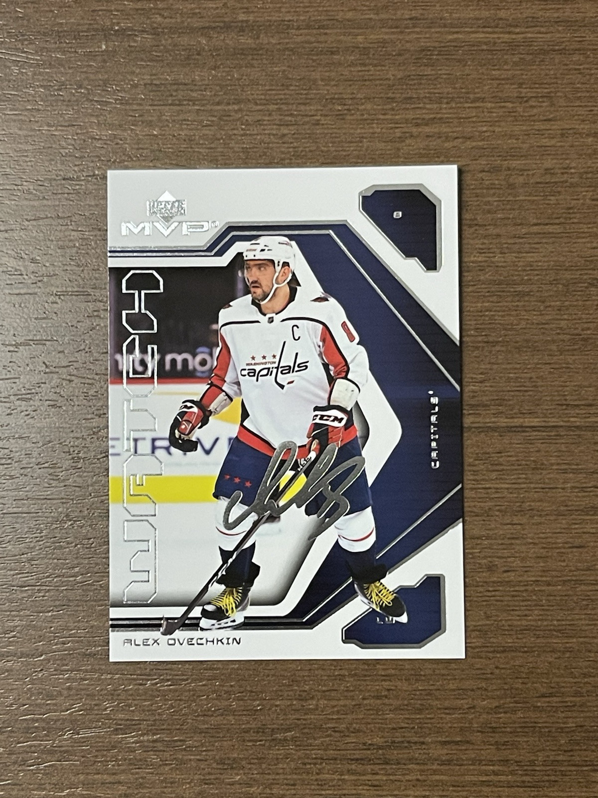 Alex Ovechkin Silver Auto Script Parallel MVP Watch - 2021-22 Upper Deck MVP