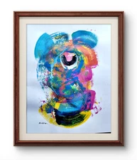 Original Art Colour 4 14x11 Abstract Expressionist Painting On Paper