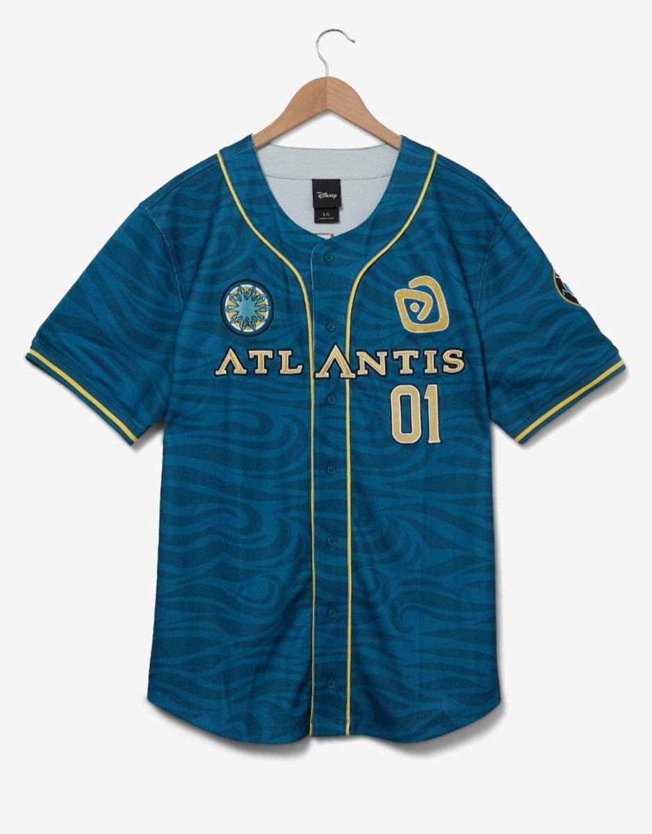 Disney Atlantis Baseball Jersey Size XL - BoxLunch V6 | eBay