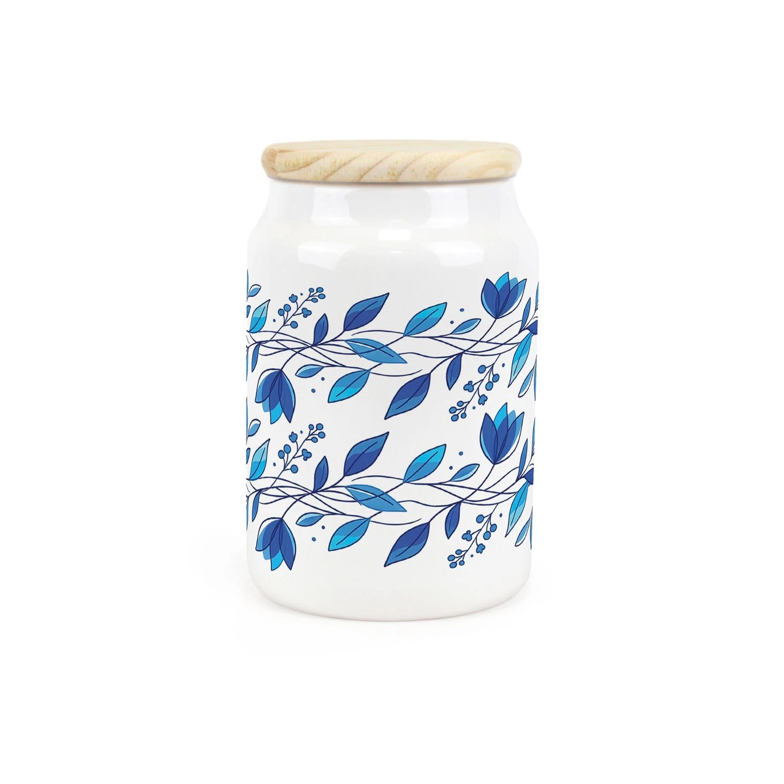 Blue Petals Ceramic Canister - Floral 750ml Kitchen Storage Jar Gift
Opens in a new window or tab