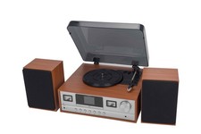 Retro Stereoanlage mit Plattenspieler DAB+ CD...