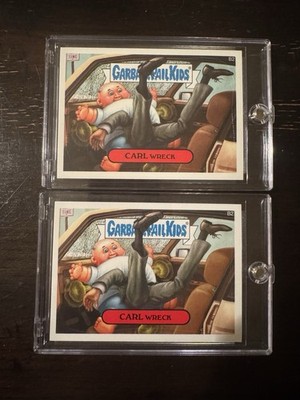 B2 CARL WRECK Ultra Rare 1st Print And 2nd Print 2008 TOPPS Garbage Pail Kids