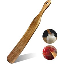 11 Inch Natural Acacia Wood Sourdough Spurtle Spatula Shovel Dough Whisk Non