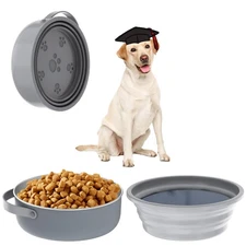 40 Oz Travel Dog Bowls with Lid, Collapsible Water Bowl BPA-Free, Stainless S...