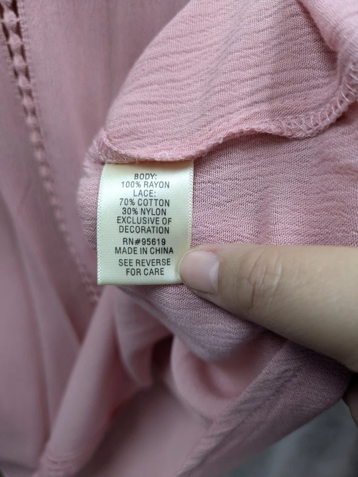 Blusa Campesina Mujer Mediana/Grande Est Encaje Arrugado Bohemia Minimalista Coqueta Foto 3 de 4