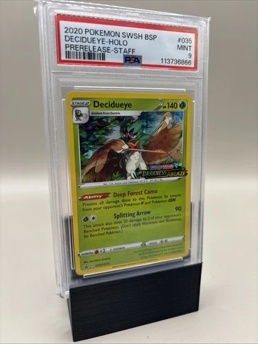Pokemon Decidueye SWSH035 Staff Stamped Darkness Ablaze PSA 9 Graded Pre Release