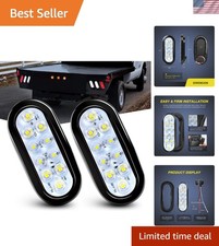 High-performance 2-pack 6 Oval White Led Backup Lights - Waterproof Bright