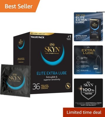 Extra Lube 36 Count Condoms   Ultra-Thin, Non-Latex Design for Comfort