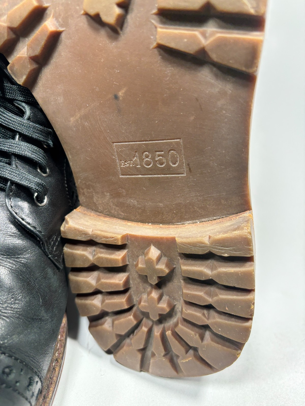 Johnston & Murphy Chuck 1850 Cap Toe Black Leather Boot Mens Size 9 M