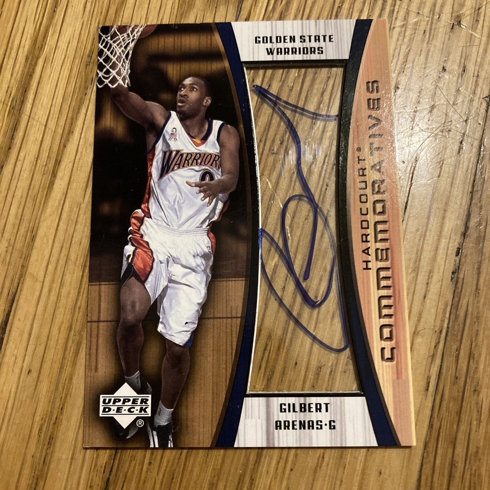Gilbert Arenas 2002-03 UD Hardcourt Commemoratives Auto Warriors
