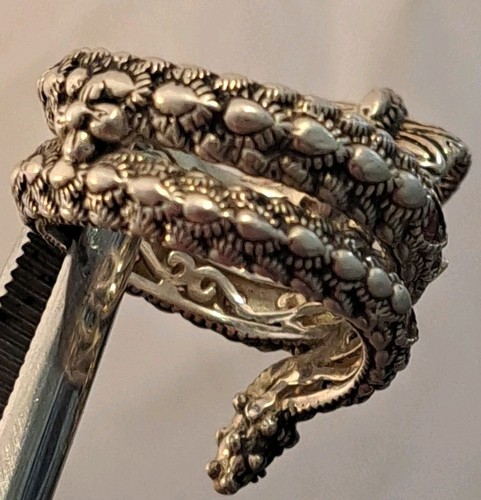 Anillo Barbara Bixby Cobra Plata Esterlina Oro 18K Cobra Serpiente Rosa Granate Talla 9 - Imagen 6 de 14