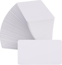 MaxGear 100Pcs Blank Business Cards, 3.5" x 2" Kraft Paper x 2", white