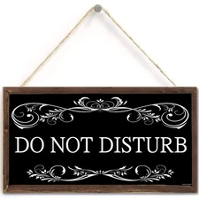10x5 Inch Do Not Disturb Sign Decorative Hanging Wood Sign for Home Decor