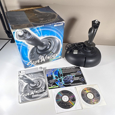 Microsoft SideWinder Force Feedback 2 USB PC Joystick w/ Box Manuals X05-63776