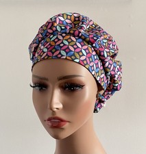 Surgical Scrub Cap, Bouffant, Multi Colored Pattern