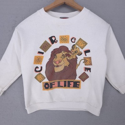 Vintage 90s Disney The Lion King Sweatshirt Kids 7/8 Simba Circle Of Life