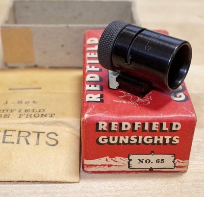 vintage REDFIELD No.65 Globe FRONT SIGHT 3/8 Inch Dovetail with INSERTS