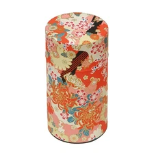Japanese Pokkan Coffee Spice Tea Tin Canister Washi Paper Storage with Lid 7....