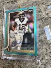 2025 Topps Chrome Chris Olave Saints Autograph Serial #271/299 Variation
