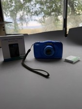 Nikon COOLPIX S33 13.2MP Digital Camera Blue Charger 2 batteries